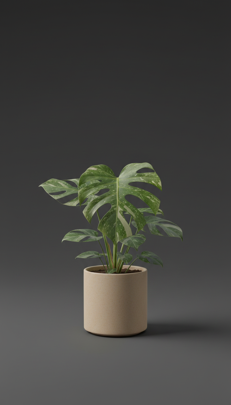 Monstera Thai Constellation Variegated Leaves