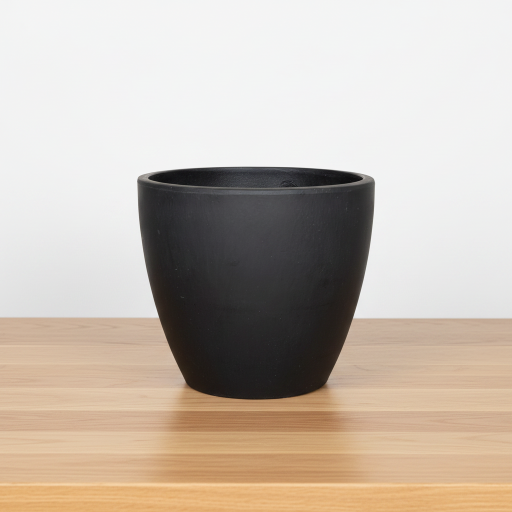 Black pot on a white background