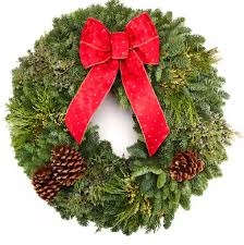 East meets West Decorated Wreath (Fraser, Noble, Cedar) - 22"