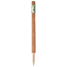 22-inch brown moss pole with a pointed wooden stake, wrapped in a green label.